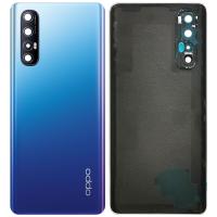 COPRIBATTERIA BACK COVER PER OPPO FIND X2 NEO CON VETRO FOTOCAMERA BLU