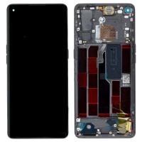 TOUCH SCREEN DISPLAY PER OPPO RENO 4 PRO 5G CON FRAME NERO (SERVICE PACK)