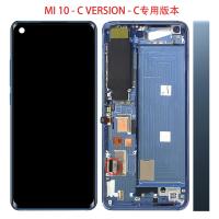 TOUCH SCREEN DISPLAY ORIGINALE PER XIAOMI MI 10 5G CON FRAME C VERISONE GRIGIO (SERVICE PACK)