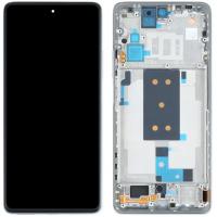 TOUCH SCREEN DISPLAY PER XIAOMI MI 11T 5G SERVICE PACK CON FRAME SILVER