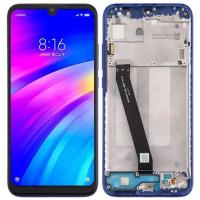 TOUCH SCREEN DISPLAY PER XIAOMI REDMI 7 CON FRAME (SERVICE PACK) BLU