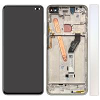 TOUCH SCREEN DISPLAY PER XIAOMI REDMI K30 5G CON FRAME (SERVICE PACK) BIANCO