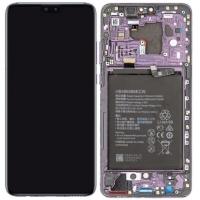 TOUCH SCREEN DISPLAY ORIGINAL PER HUAWEI MATE 30 CON FRAME E BATTERIA VIOLA