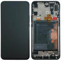 TOUCH SCREEN DISPLAY ORIGINALE PER HUAWEI P SMART Z SERVICE PACK CON FRAME E BATTERIA NERO