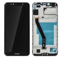 TOUCH SCREEN DISPLAY PER HUAWEI Y6 2018 ORIGINAL FRAME NERO