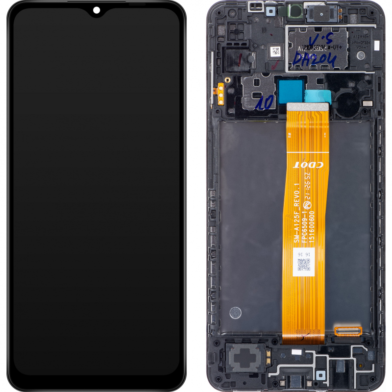 TOUCH SCREEN DISPLAY PER SAMSUNG A12 A125 CON FRAME ASSEMBLATO