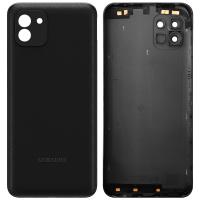 COPRIBATTERIA BACK COVER PER SAMSUNG GALAXY A03 A035G NERO ORIGINALE