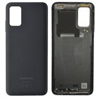 COPRIBATTERIA BACK COVER PER SAMSUNG GALAXY A03S A037G EU NERO ORIGINALE