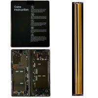 TOUCH SCREEN DISPLAY PER SAMSUNG GALAXY FOLD 2 5G F916 CON FRAME NERO (GOLD HINGE) SERVICE PACK