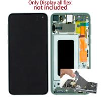 TOUCH SCREEN DISPLAY USATO PER SAMSUNG GALAXY G970 CON FRAME VERDE SMONTATO DAL TELEFONO GRADO B