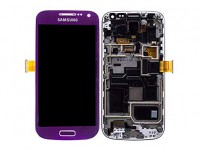 TOUCH SCREEN DISPLAY PER SAMSUNG GALAXY S4 MINI i9195 CON FRAME VIOLA ORIGINALE SERVICE PACK