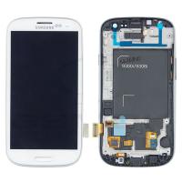 TOUCH SCREEN DISPLAY PER SAMSUNG GALAXY S3 NEO i9301 i9300i CON FRAME BIANCO SERVICE PACK