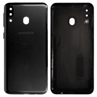 COPRIBATTERIA BACK COVER PER SAMSUNG GALAXY M20 M205 ORIGINALE NERO