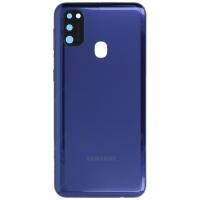 COPRIBATTERIA BACK COVER PER SAMSUNG GALAXY M21 M215 CON VETRO FOTOCAMERA BLU ORIGINALE