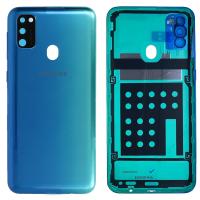 COPRIBATTERIA BACK COVER PER SAMSUNG GALAXY M30S M307 CON VETRO FOTOCAMERA BLU ORIGIALE