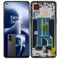 TOUCH SCREEN DISPLAY PER ONE PLUS NORD 2T 5G CON FRAME SERVICE PACK NERO