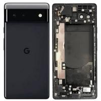 BACK COVER + VETRO FOTOCAMERA PER GOOGLE PIXEL 6A SMONTATA GRADO A NERO