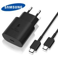 CARICABATTERIE + CAVO Wall Charger Samsung TA800NB 25W 1x Type-C with Type-C DA705BBE, Cable NERO BULK