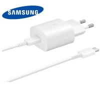 CARICABATTERIE Wall Charger Samsung TA800NW 25W 3A 1x Type-C with Type-C Cable White Bulk