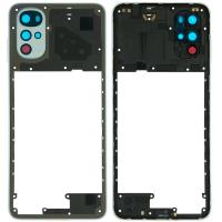 FRAME B + SIDE KEY+ VETRO FOTOCAMERA CAMERA GLASS PER MOTOROLA MOTO G22 XT2231 BIANCO