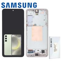 TOUCH SCREEN DISPLAY PER SAMSUNG GALAXY S24 S921 CON FRAME VERDE SERVICE PACK