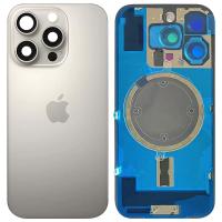 BACK COVER PER APPLE IPHONE 16 PRO NATURAL TITANIUM GRIGIO