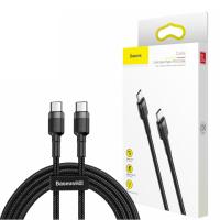 CAVO USB-C to USB-C Cable Baseus Cafule 60W 3A 2M Black CATKLF-HG1 In Blister