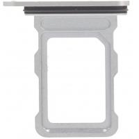 CARRELLO SIM TRAY PER APPLE IPHONE 16 PRO / 16 PRO MAX BIANCO TITANIUM