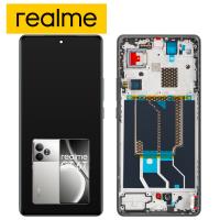 TOUCH SCREEN DISPLAY PER REALME GT 6T 5G RMX3853 CON FRAME SILVER SERVICE PACK