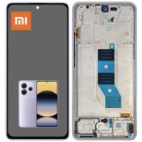 TOUCH SCREEN DISPLAY PER XIAOMI REDMI NOTE 14 5G CON FRAME VIOLA SERVICE PACK
