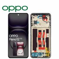 TOUCH SCREEN DISPLAY PER OPPO RENO 12 5G CPH2625 CON FRAME NERO SERVICE PACK