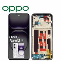 TOUCH SCREEN DISPLAY PER OPPO RENO 12 5G CPH2625 CON FRAME SILVER SERVICE PACK
