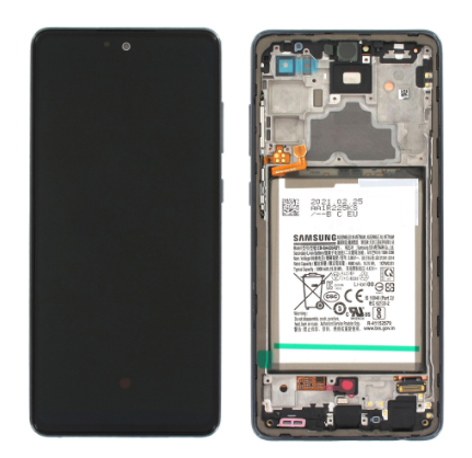 TOUCH SCREEN DISPLAY ORIGINALE PER SAMSUNG GALAXY A725 A72 / 5G A726 CON FRAME E BATTERIA NERO