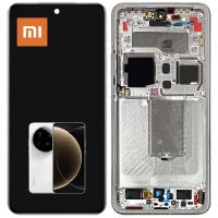 TOUCH SCREEN DISPLAY PER XIAOMI MI 15 ULTRA CON FRAME BIANCO SERVICE PACK