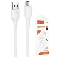 CAVO USB-A to microUSB Cable Hoco X120 18W 2A 1m White in Blister