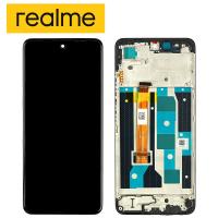 TOUCH SCREEN DISPLAY PER REALME C65 4G RMX3910 CON FRAME NERO SERVICE PACK