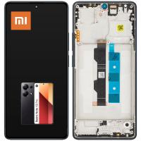 TOUCH SCREEN DISPLAY PER XIAOMI POCO M6 PRO 4G/ REDMI NOTE 13 PRO 4G CON FRAME NERO SERVICE PACK