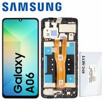 TOUCH SCREEN DISPLAY PER SAMSUNG GALAXY A06 2024 A065F CON FRAME SERVICE PACK