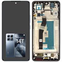 TOUCH SCREEN DISPLAY PER XIAOMI MI 14T 5G CON FRAME BLU