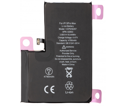 BATTERIA PER APPLE IPHONE 13 PRO MAX HIGH CAPACITY 4650mAh DIAGNOSTICABILE