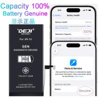 BATTERIA DEJI PER APPLE IPHONE 15 HIGH CAPACITY 3520mAh AUTODIAGNOSTICABILE 2ND GEN SHOW GENUINE