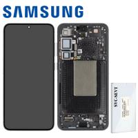 TOUCH SCREEN DISPLAY PER SAMSUNG GALAXY S24+ S24 PLUS S926 NERO SERVICE PACK ASSEMBLATO DA SAMSUNG