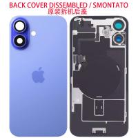BACK COVER PER APPLE IPHONE 16 + WIRELSS CHARGE + FLAT FLASHLIGHT BLU SMONTATO GRADO A