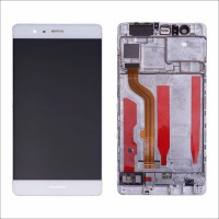 [f175] TOUCH SCREEN DISPLAY LCD CON FRAME PER HUAWEI P9 BIANCO WHITE DITIGIZER RICAMBIO