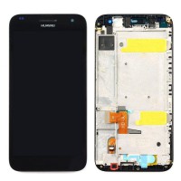 [f049] TOUCH SCREEN + DISPLAY LCD CON FRAME NERO ASSEMBLATO PER HUAWEI ASCEND G7 BLACK RICAMBIO