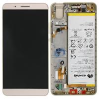 [f170] TOUCH SCREEN DISPLAY LCD FRAME + BATTERIA PER HUAWEI HONOR 7I ORO GOLD DIGITIZER