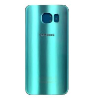 [b353] SCOCCA COPRIBATTERIA BLU TOPAZIO PER SAMSUNG S6 G920 G920F RICAMBIO