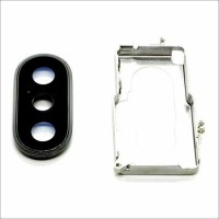 [a396] VETRO FOTOCAMERA NERO PER IPHONE X CAMERA GLASS+FRAME BLACK