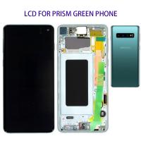 [b1306] TOUCH SCREEN DISPLAY LCD ORIGINALE PER SAMSUNG GALAXY S10 G973 VERDE