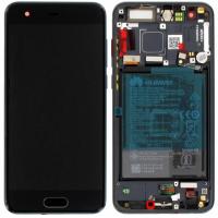 [f984] TOUCH SCREEN DISPLAY ORIGINALE SERVICE PACK PER HUAWEI HONOR 9 NERO FRAME E BATTERIA 02351LGK